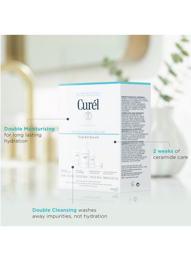 Curel مجموعة تجريبية للعناية بالبشرة اليابانية - روتين العناية بالبشرة لمدة أسبوعين للبشرة الجافة والحساسة - روتين ترطيب مزدوج مع السيراميد + روتين تنظيف - Image 3