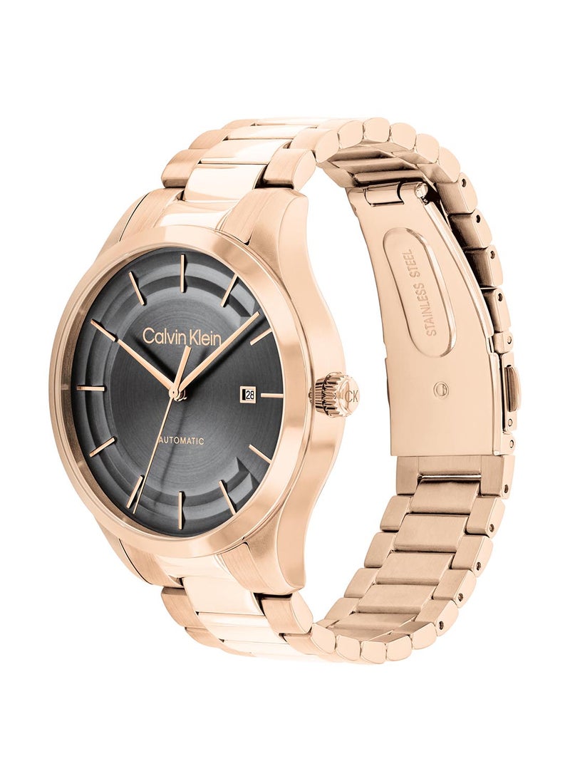 CALVIN KLEIN CALVIN KLEIN ROUND ANALOG UNISEX'S GREY CASE WATCH - 25300025  - Image 1