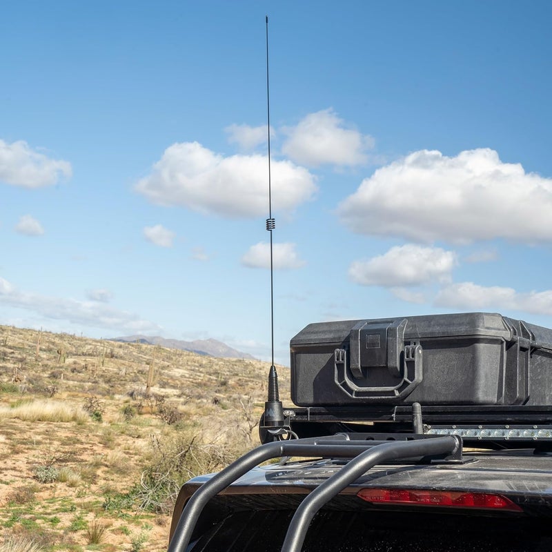 Midland - MXTA26 MicroMobile 1.5 inch Base Diameter 6DB Gain Whip Antenna with NMO Great for Off-roaders, overlanders, Farmers - Max Power120W Boost Signal Output - 5/8 Wave - 32” Antenna - Image 3
