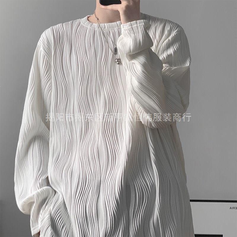 Abstinence Department High-end Sense Fried Street Men's Spring and Autumn Base Shirt Sweater T-Shirt Ins Trendy Brand Loose Long-sleeved T-shirt for Men - Image 2