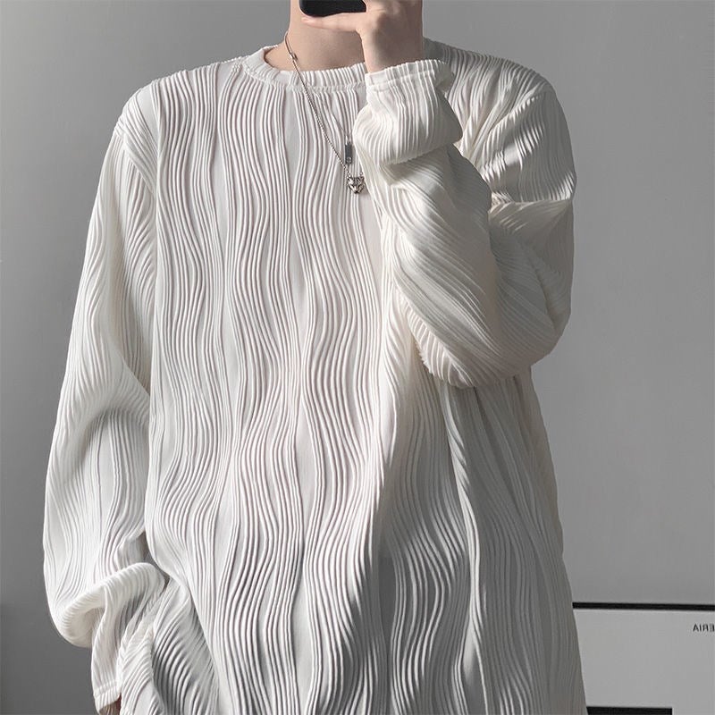 Abstinence Department High-end Sense Fried Street Men's Spring and Autumn Base Shirt Sweater T-Shirt Ins Trendy Brand Loose Long-sleeved T-shirt for Men - Image 1
