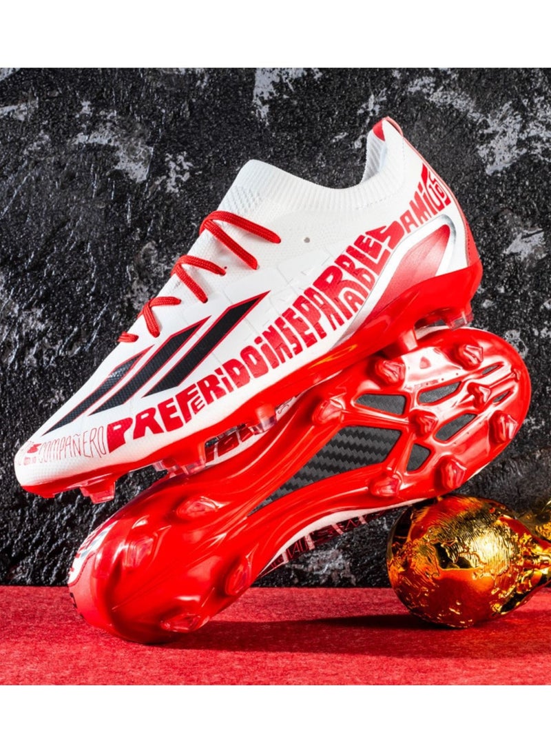 Loquat Low-Top Cleats Competition Sports Football Shoes Red  - Image 1