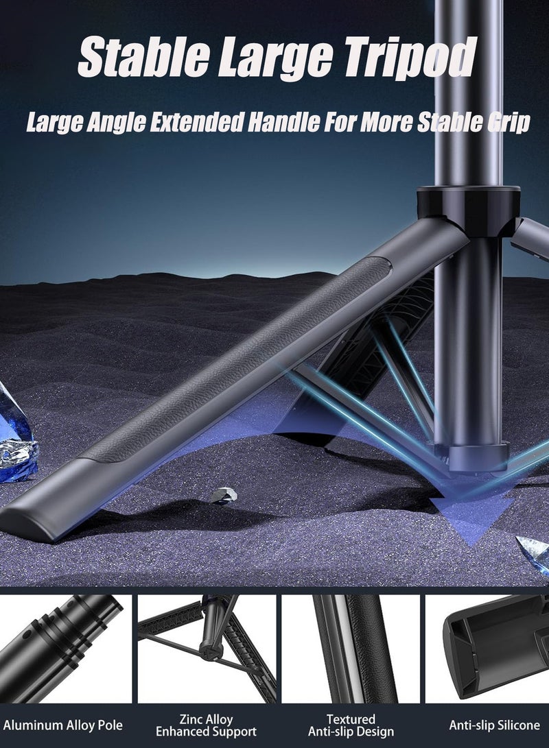 HEROCKX 79-Inch Cell Phone Selfie Stick Tripod, Phone Tripod Stand All-in-1 With Wireless Remote,100% All Aluminum Stick And Legs,Lightweight, Phone Tripod For iPhone 16/15 Series, Galaxy S24, GO Pro,Digital Camera - Image 5