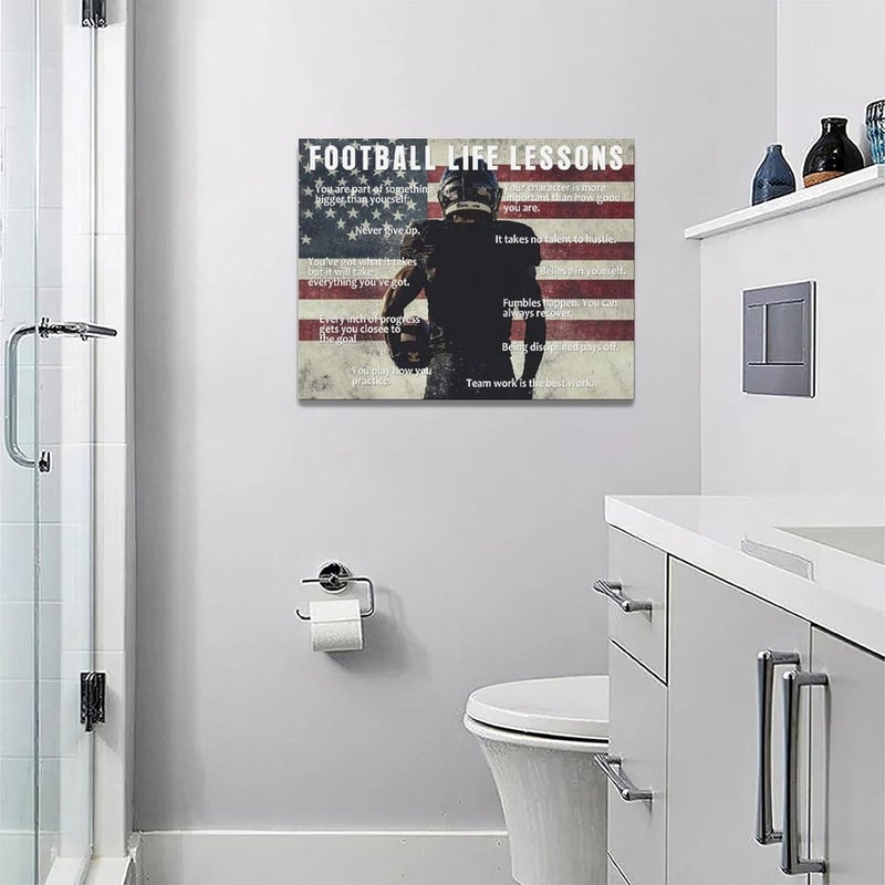 Fuzawet Football Life Lessons Canvas Wall Art - Image 5