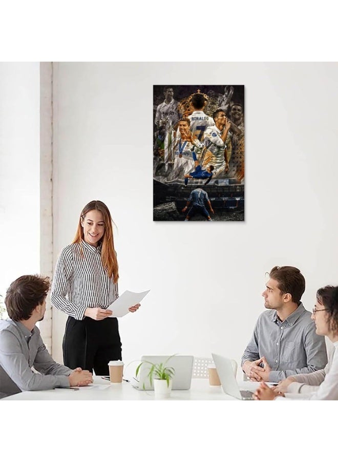 ARS Cristiano Ronaldo Poster Cr7 Soccer Wall Art Posters And Bedroom Decor Posters For Room, Boys Room, Office Living Room Bedroom Gifting, No Framed - Size Available - Image 4
