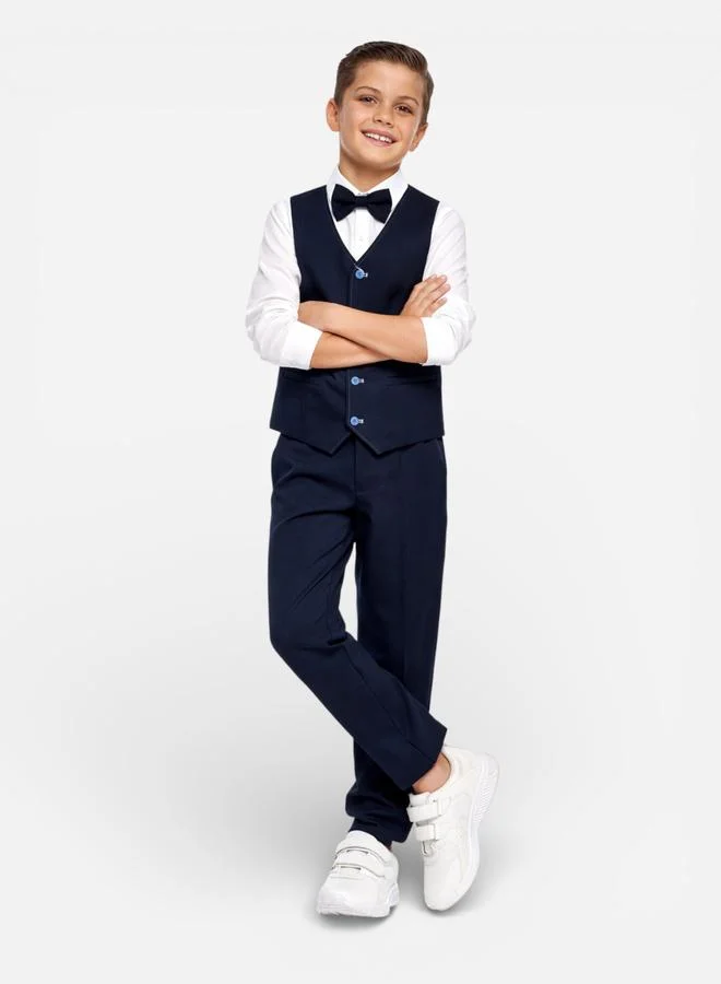 victor and jane Boys 3-Piece Waistcoat, Shirt, Trousers and Bow Tie Set
