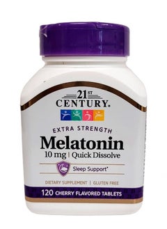21st Century Melatonin 10 mg Quick Dissolve Tablets Cherry - 120 ct(Pack of 2)