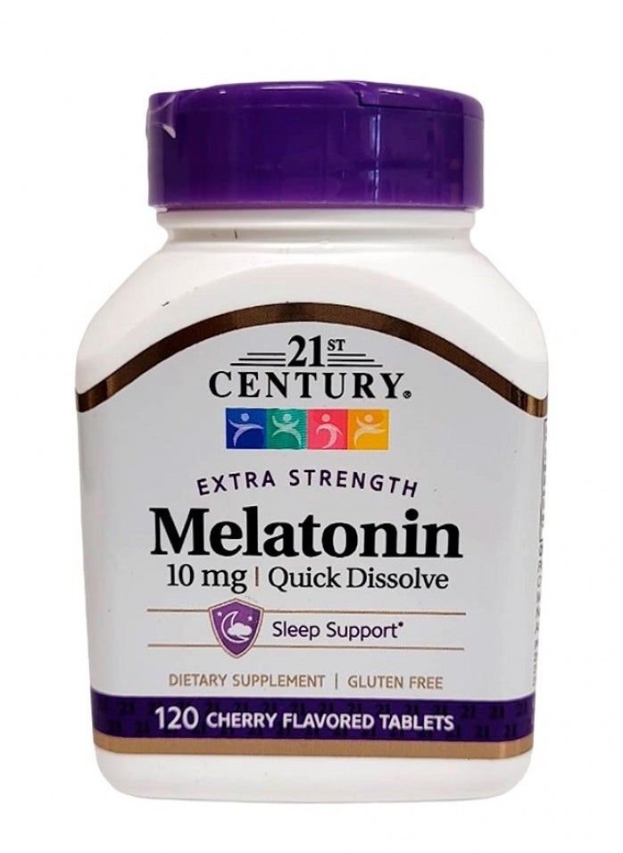 21st CENTURY - 21st Century Melatonin 10 mg Quick Dissolve Tablets Cherry - 120 ct(Pack of 2) - Image 1