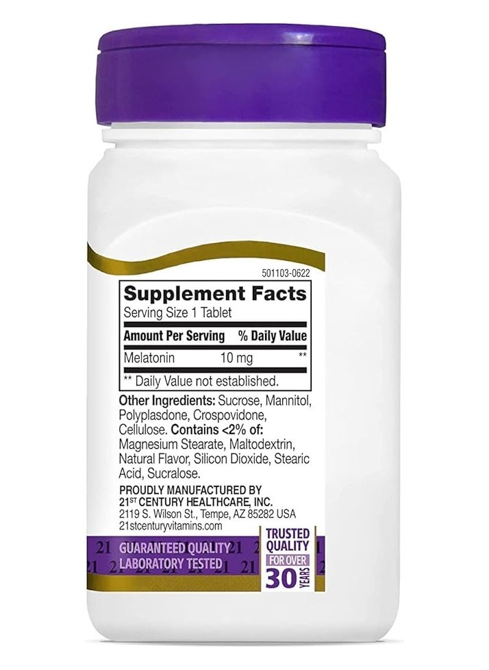 21st CENTURY - 21st Century Melatonin 10 mg Quick Dissolve Tablets Cherry - 120 ct(Pack of 2) - Image 1