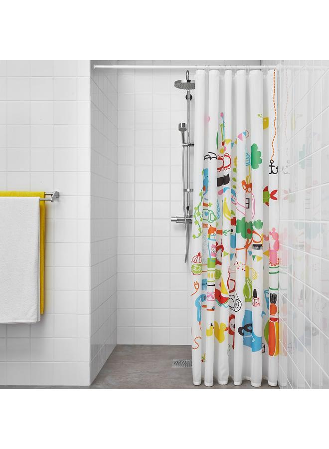 زبون قضيب ستارة الحمام، أبيض، 70-120 سم - Image 5