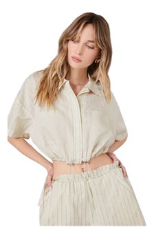 BUTTON DOWN WOVEN TOP
