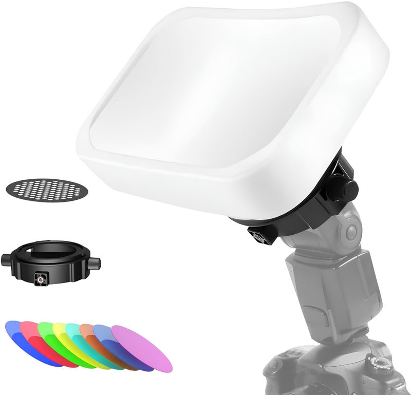 HIFFIN HF-D35 Professional Flash Accessories Kit, Softbox Diffusion Dome Kit, Foldable Diffuser, Universally Compatible (3 in 1 Mount Adapter) - Image 1