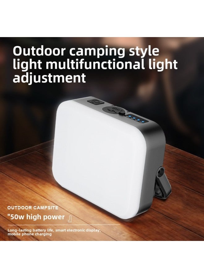 Outdoor Multi-function Multi-light Adjustment Solar Energy Long Endurance TYPE-C Charging Treasure Mini Waterproof Camping Light-Color:Specifications: Charging Magnet 4000mAh(8-36h) To Send Hook  - Image 4