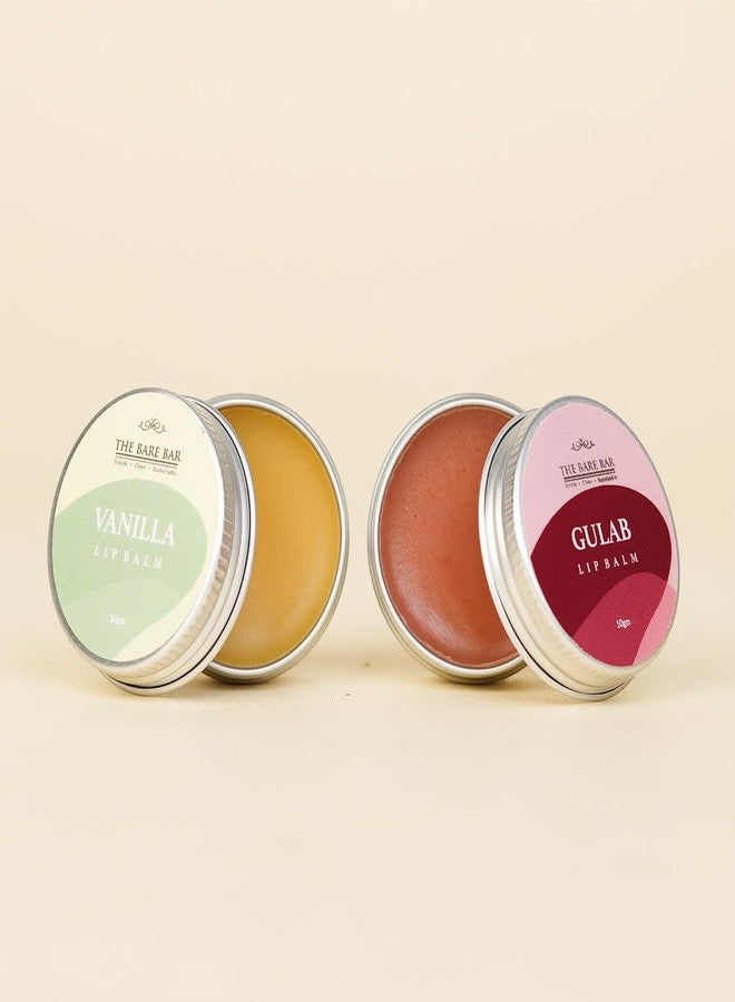 The Bare Bar Gulab & Vanilla Lip Balm Duo | Hydrating & Nourishing | Pack of 2 - Image 1