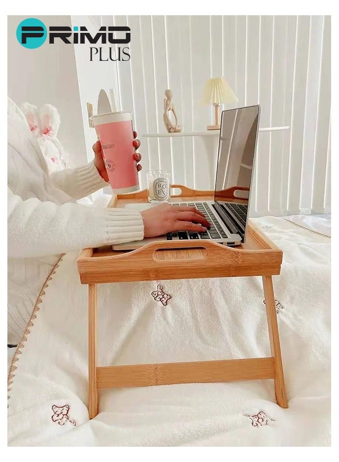 PRIMO PLUS Bed Tray Table With Folding Legs Brown - Image 5