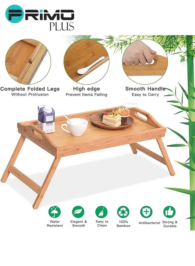 PRIMO PLUS Bed Tray Table With Folding Legs Brown - Image 4