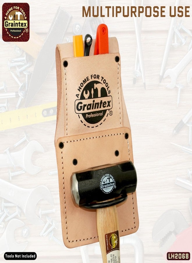 Graintex LH2068 Professional Fixed Hammer Holder Top Grain Leather, Wide Belt Tunnel Slot - Image 5