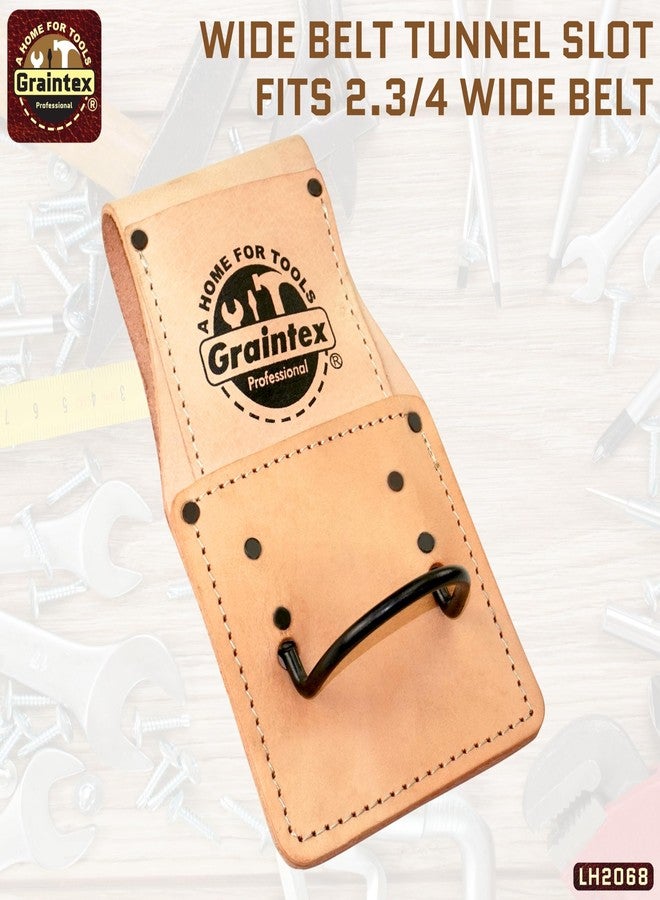 Graintex LH2068 Professional Fixed Hammer Holder Top Grain Leather, Wide Belt Tunnel Slot - Image 4