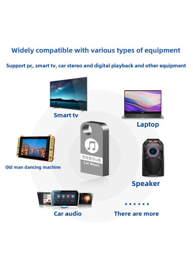 Car USB Music 64G Metal Mini Car USB Lossless Sound Quality 16G USB 32G Direct Sales-Color:(empty Disk) Long U Disk + Adapter*2 + Wooden Box-Capacity:16gb Premium Edition C10 - Image 4