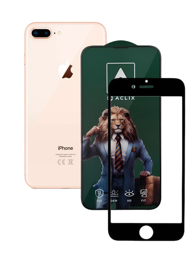 ACLIX Antistatic ESD Dustproof Premium Quality High Definition Anti-Spy Privacy Tempered Glass Screen Protector Designed For  iPhone 8 Plus - Image 1