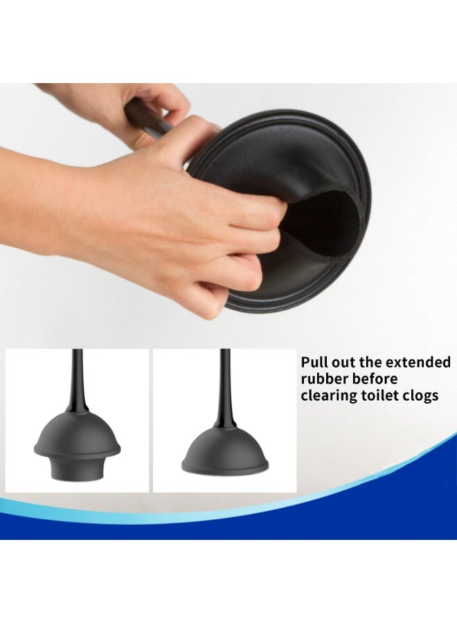 Toilet Plunger and Bowl Brush Combo for Bathroom Cleaning, Black, 1 Set - Image 4
