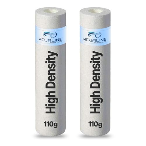 ACUALINE Dotted High Density Spun Filter for Water Purifier, 10 Inch 5 Micron Water Filter Cartridge, 110 gm Filter Candle, Pre Filter Cartridge for RO Water Purifier (Pack of 2) - Image 1