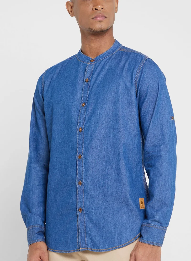 Thomas Scott Thomas Scott Men Blue Smart Slim Fit Opaque Casual Shirt