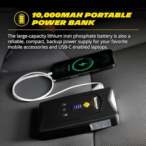 MICHELIN High Capacity Lithium Iron Phosphate 12V Portable Car Jump Starter Battery Charger Pack with 10000mAh 500A Peak Current for Gas Diesel 6.0L Engines Car Truck SUV ATV Boat - Image 4