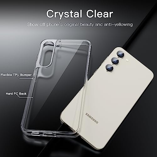JETech Case for Samsung Galaxy S23 5G 6.1-Inch, Non-Yellowing Shockproof Bumper Protective Phone Cover, Anti-Scratch Hard PC Back (Clear) - Image 3