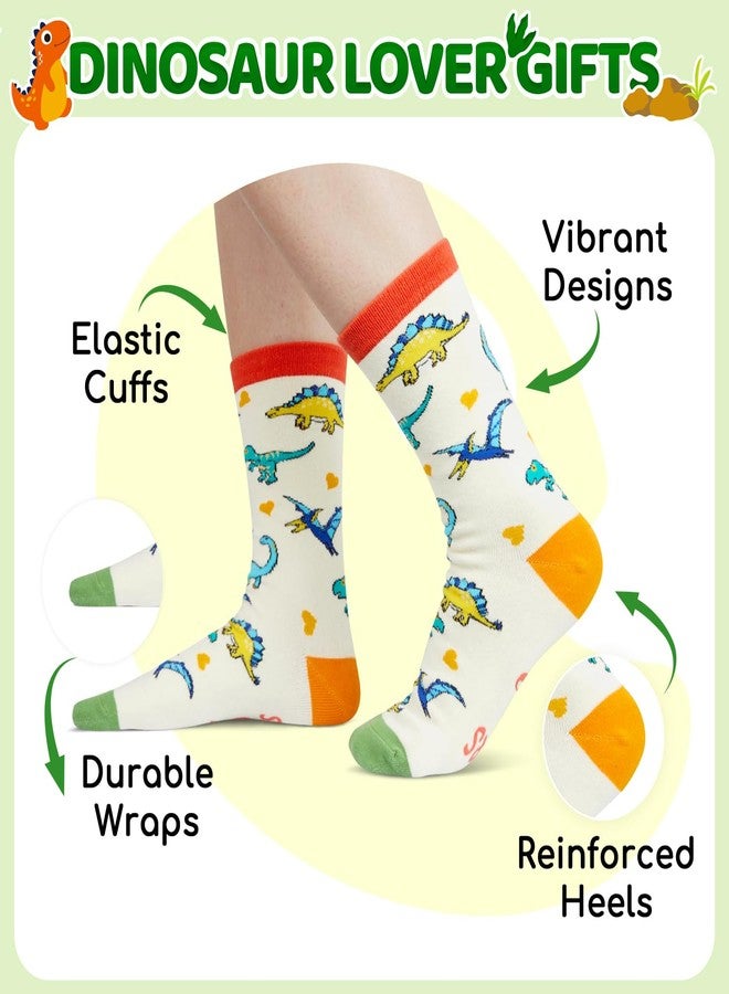 زي مارت جوارب ديناصورات مضحكة من زمارت للبالغين - هدايا ديناصورات مريحة للنساء - Image 2