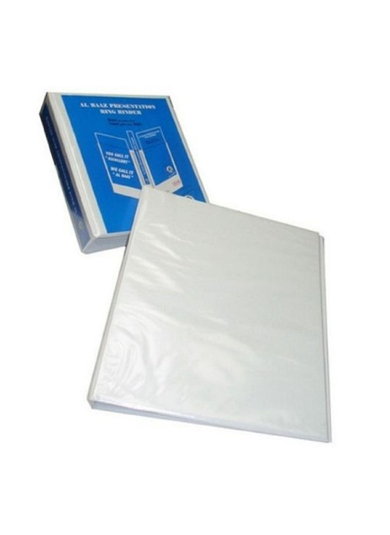 AL BAAZ - Al Baaz A4 Presentation Ring Binder 2ring 37mm AB-204 White - Image 1