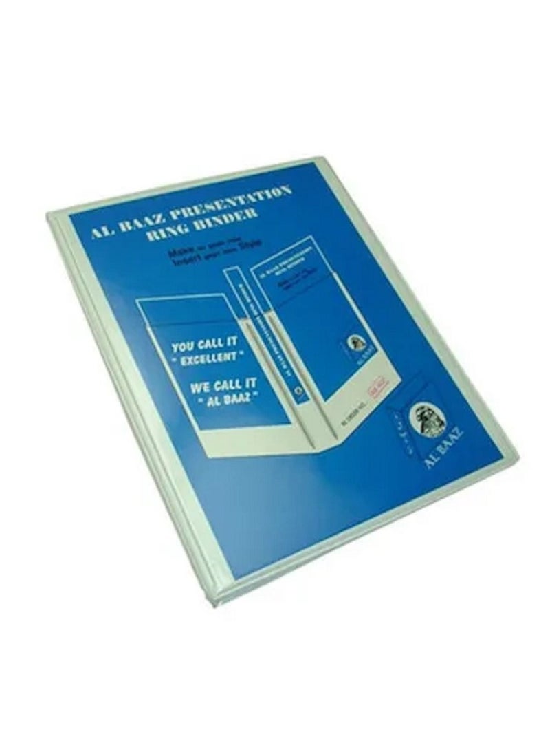 AL BAAZ - Al Baaz A4 Presentation Ring Binder 2ring 37mm AB-204 White - Image 1