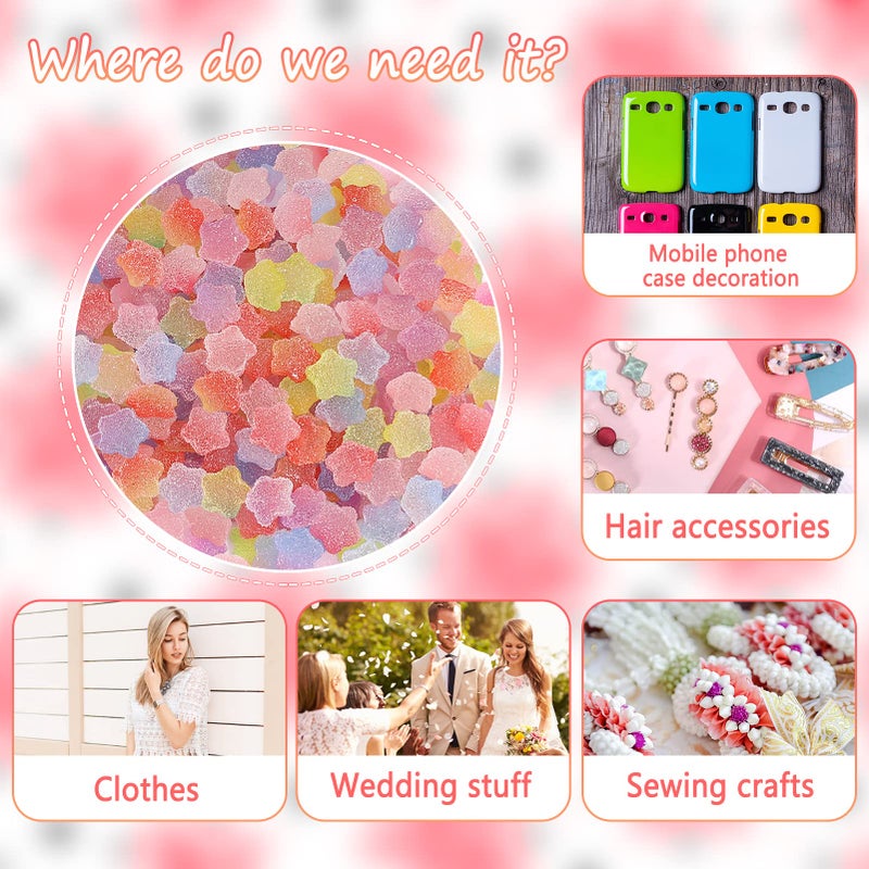 Tmtains 120Pcs Slime Charms Kawaii Candy Resin Charms 3D Cute Nail Charm Mini Flatback Beads Gummy Bear Charm Bulk Resin Jewelry Making Candy Embellishments Supplies for Cell Phone Scrapbooking DIY Crafts - Image 3