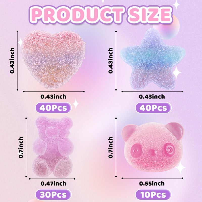 Tmtains 120Pcs Slime Charms Kawaii Candy Resin Charms 3D Cute Nail Charm Mini Flatback Beads Gummy Bear Charm Bulk Resin Jewelry Making Candy Embellishments Supplies for Cell Phone Scrapbooking DIY Crafts - Image 5