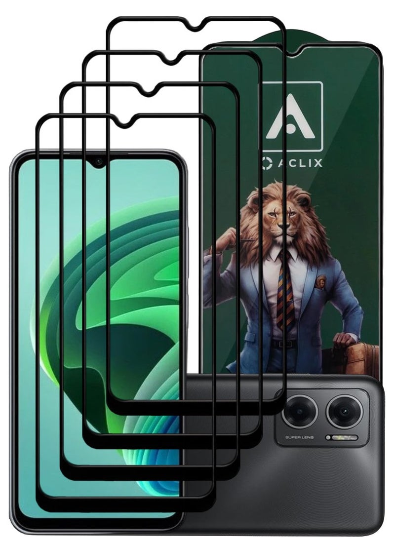 ACLIX 4 Pieces Antistatic ESD Dustproof Premium Quality High Definition Tempered Glass Screen Protector Designed For Xiaomi Redmi Note 11E - Image 1