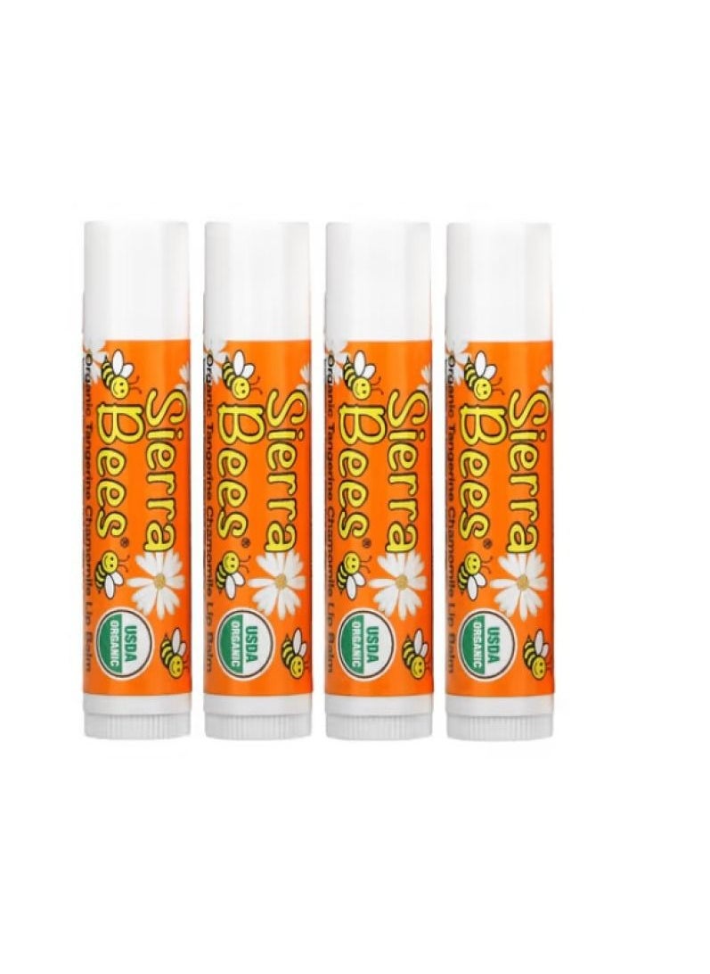 Sierra Bees Organic Lip Balms  Tangerine Chamomile  4 Pack  0.15 oz (4.25 g) Each - pzsku/Z6B83F604F1A2D57ABA99Z/45/_/1681129532/029c2efc-5618-4876-a5e3-b322c2d015e9