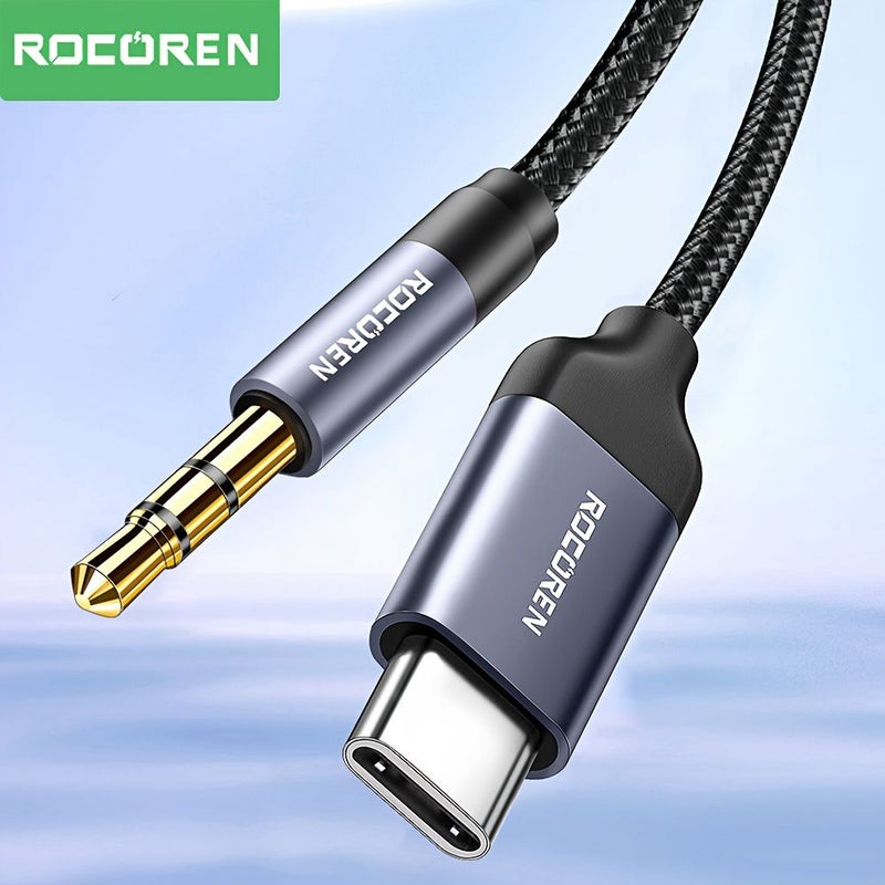 USB C إلى محول صوت 3.5mm عالي الدقة ستيريو من نوع C إلى كابل سماعة رأس ذكر مساعد للسيارة بطول 39.37 بوصة / 3.3 قدم متوافق مع iPhone 15 Pro Max و 15 Pro و 15 Plus و Samsung Ultra و iPad Pro Air و Pixel 7 - Image 2