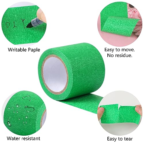 Aunifun 6 Pieces Colored Masking Tape Rainbow Masking Roll Tape Labeling Tape Graphic Art Tape Roll for Fun DIY Arts Supplies Kit, 2 Inches 32 Feet - Image 3