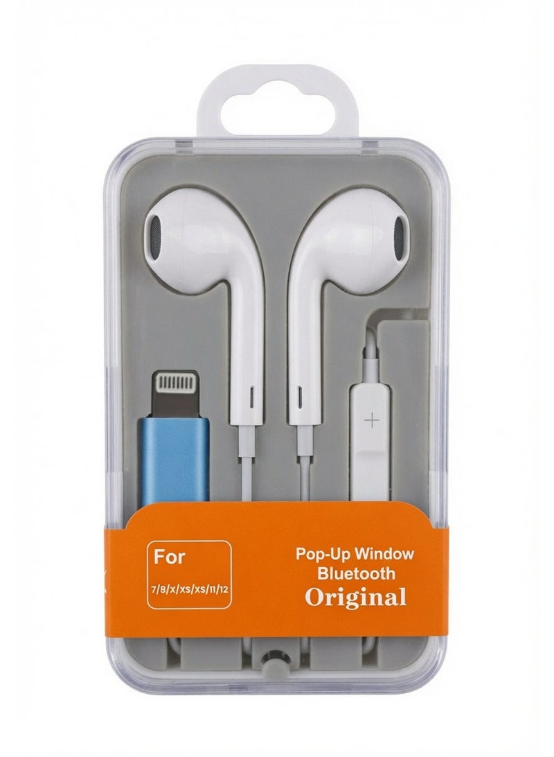 Arabash Lightning Wired Earphones for iPhone In Ear Headphones with Microphone Volume Control Stereo Sound 1.2M Cable Compatible with iPhone iPad - Image 1