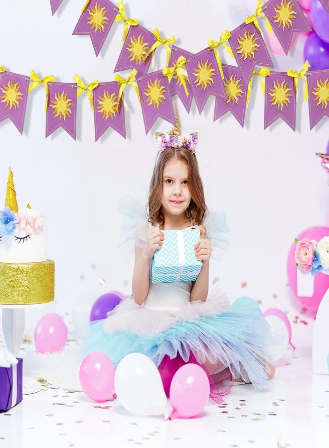 تاوباري لافتة علم الشمس الأرجوانية من TaoBary، لافتة علم معلقة على شكل شمس أرجوانية، سلسلة من الأعلام، إكليل من الأعلام لحفلات الزفاف، دعامات صور الخزامى، ديكور حفلات أعياد الميلاد (ذيل السمكة) - Image 4