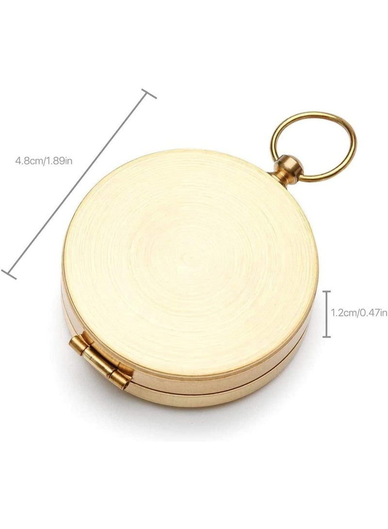 بوصلة النجاة للتخييم، بوصلة جيب معدنية للأطفال، حساسية عالية وثبات، سهلة الحمل، لأغراض التنزه والصيد وأدوات الملاحة العسكرية في الهواء الطلق - Image 2