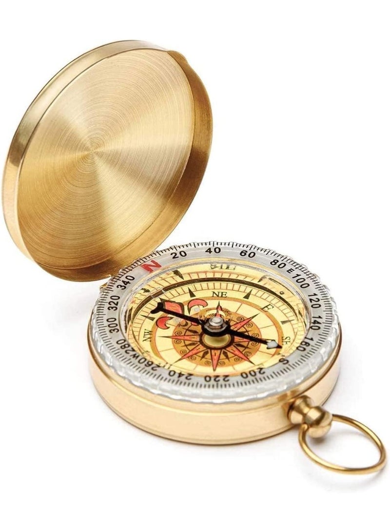 بوصلة النجاة للتخييم، بوصلة جيب معدنية للأطفال، حساسية عالية وثبات، سهلة الحمل، لأغراض التنزه والصيد وأدوات الملاحة العسكرية في الهواء الطلق - Image 1