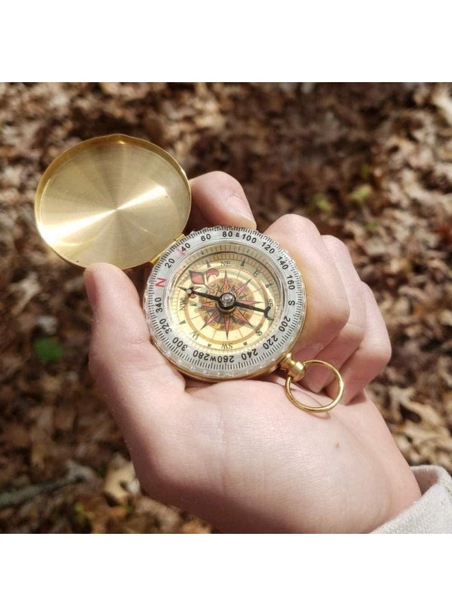 بوصلة النجاة للتخييم، بوصلة جيب معدنية للأطفال، حساسية عالية وثبات، سهلة الحمل، لأغراض التنزه والصيد وأدوات الملاحة العسكرية في الهواء الطلق - Image 3