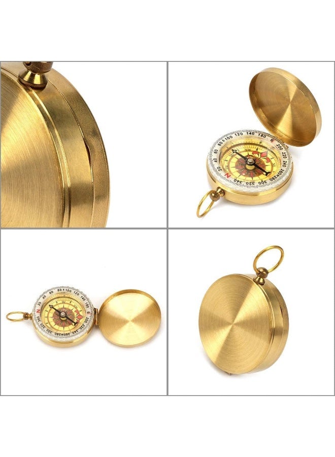 بوصلة النجاة للتخييم، بوصلة جيب معدنية للأطفال، حساسية عالية وثبات، سهلة الحمل، لأغراض التنزه والصيد وأدوات الملاحة العسكرية في الهواء الطلق - Image 5