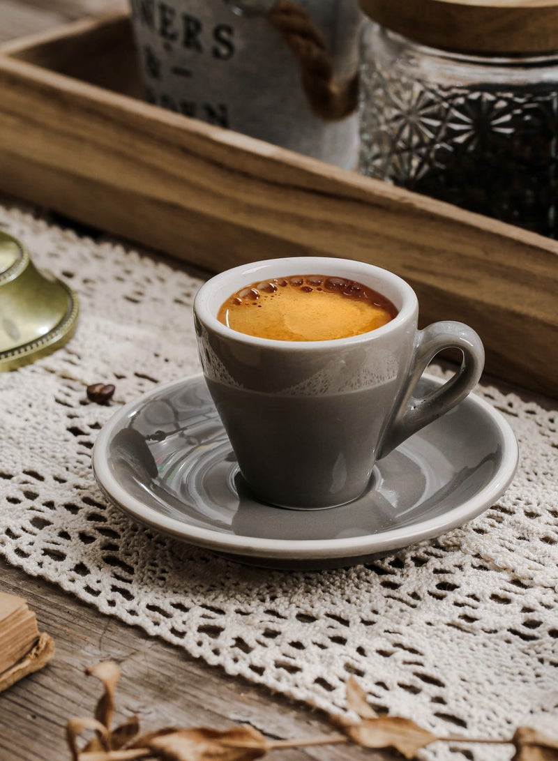 Shuer Ceramic Coffee cup, Espresso cup，Arabic coffee cup，Turkish coffee cup, Cup and Saucer Set Suitable for Home Office Restaurant Gifts Garden Party Home Afternoon Tea Set - Image 1