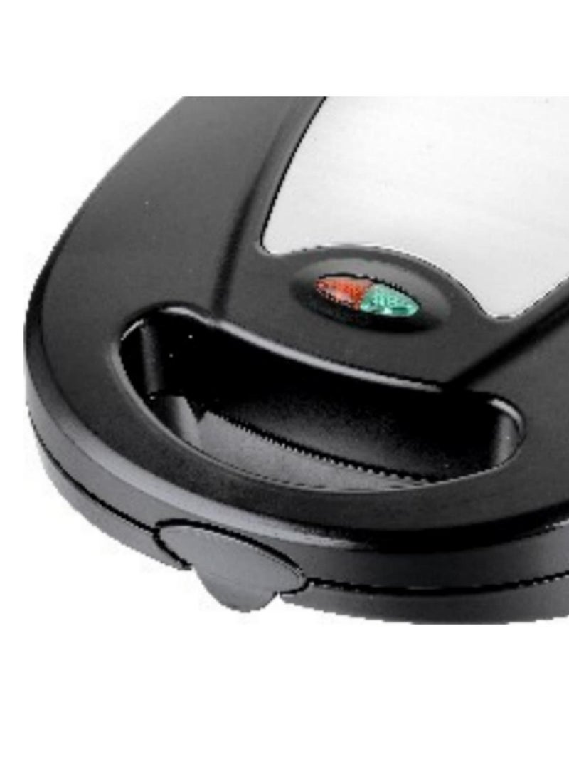 Tradeo 7-In-1 Non-Stick Multi Snack Maker with Detachable Sandwich/Grill/Waffle/Donut/Nutty/Smile/Shell Cake Plates | Compact Body with Cool-touch Handle | Indicator Light with Auto Cut-OFF feature | Anti-skid Feet | 750 W  Black/Silver - Image 4