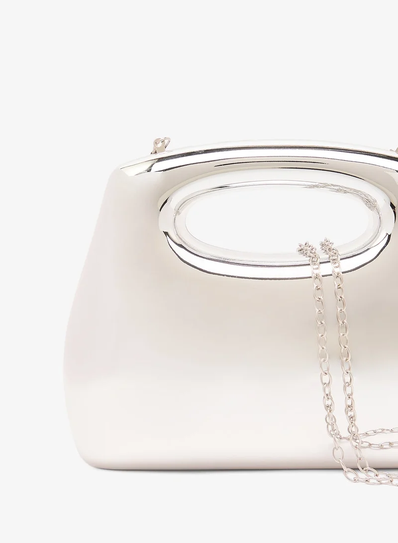 Ella Limited Edition Silver silver metallic statement clutch for Women | Best Price UAE