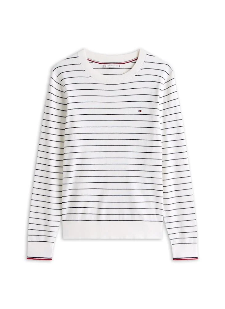 تومي هيلفيغر سنيكرز CO Jersey Stitch LS C-NK SWT