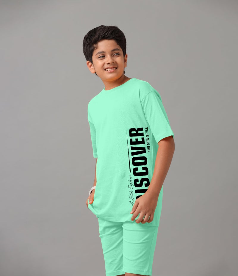 KYDA KIDS® Boys 100% Pure Combed Cotton Co-ord Clothing Set Premium Printed T-Shirt & Shorts | Relaxed Fit Summer Outfit for Kids - Image 5