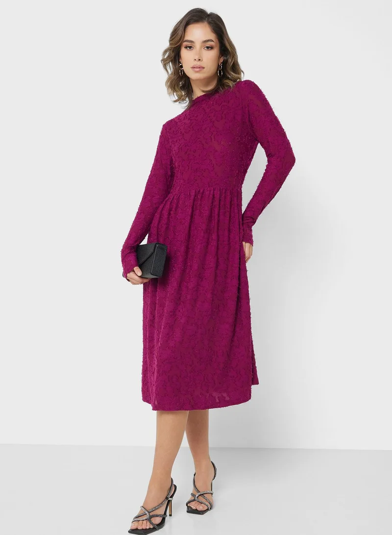 Jacqueline de Yong Floral Embroidered Dress